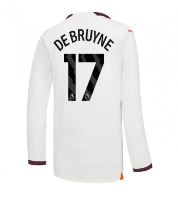 Manchester City Kevin De Bruyne #17 Bortatröja 2023-24 Långärmad